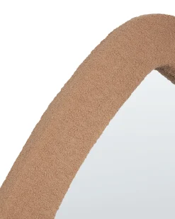 Lustro ścienne EPIRY 79 cm 80 cm Boucle Jasnobrązowy