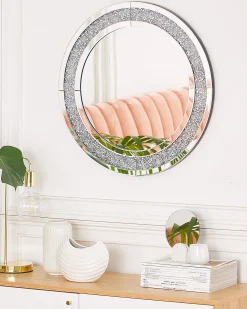 Lustro ścienne ERBRAY 70 cm 70 cm Srebrny