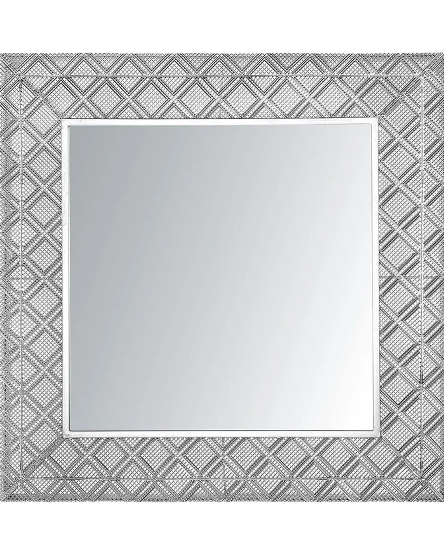 Lustro ścienne EVETTES 80 cm 80 cm Metal Srebrny
