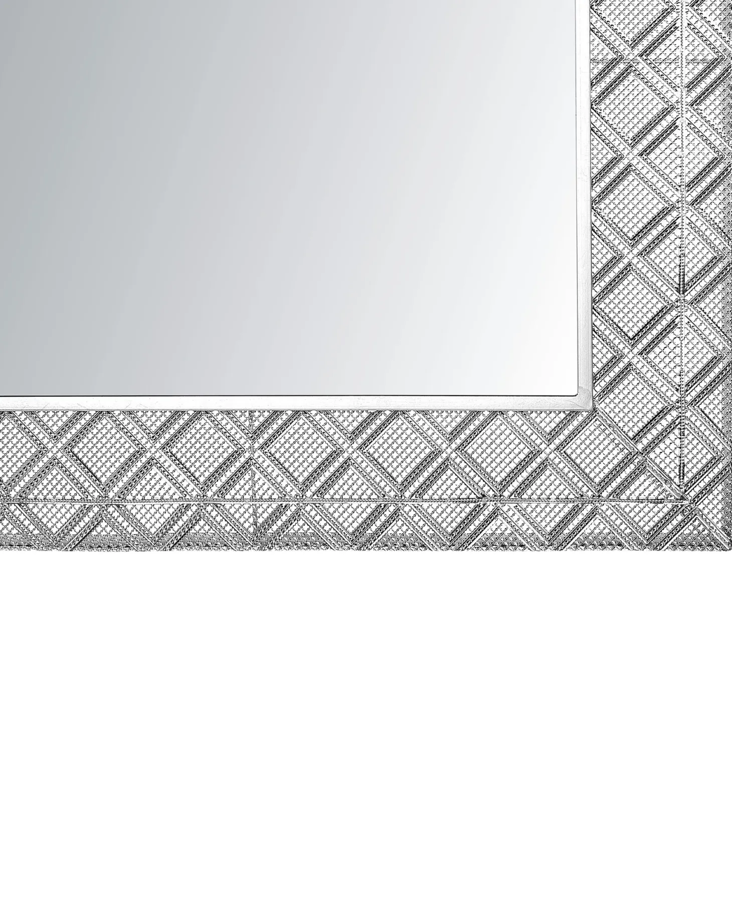 Lustro ścienne EVETTES 80 cm 80 cm Metal Srebrny