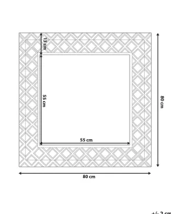 Lustro ścienne EVETTES 80 cm 80 cm Metal Srebrny