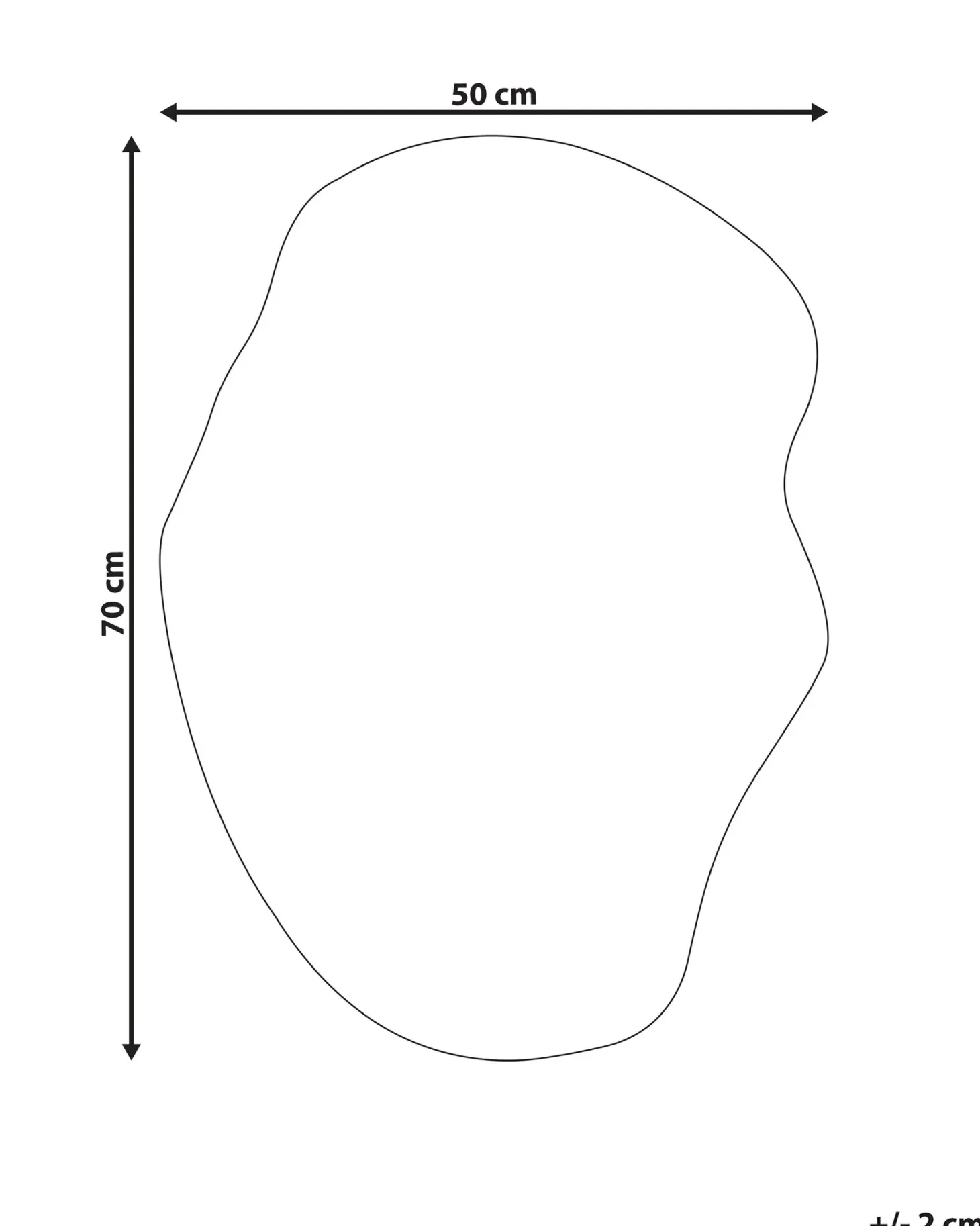 Lustro ścienne FALAISE 50 cm 70 cm Srebrny