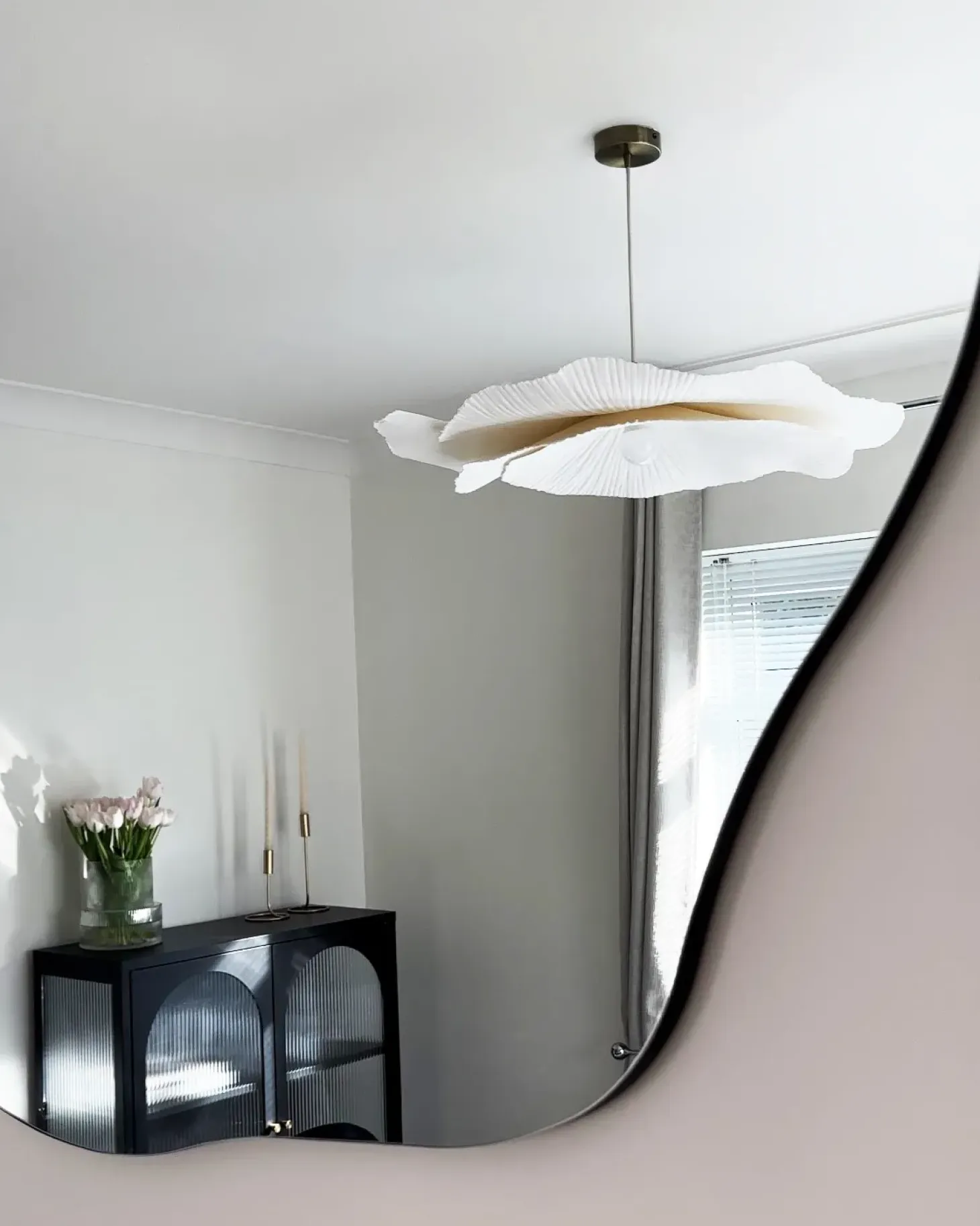 Lustro ścienne FALAISE 50 cm 70 cm Srebrny