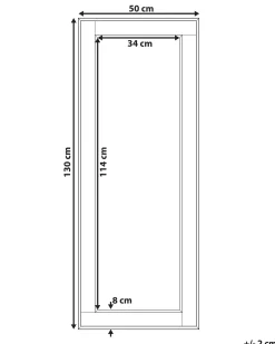 Lustro ścienne FENIOUX 50 cm 130 cm Srebrny