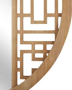 Lustro ścienne FIRMINY 60 cm 60 cm Drewno jodłowe Jasnobrązowy