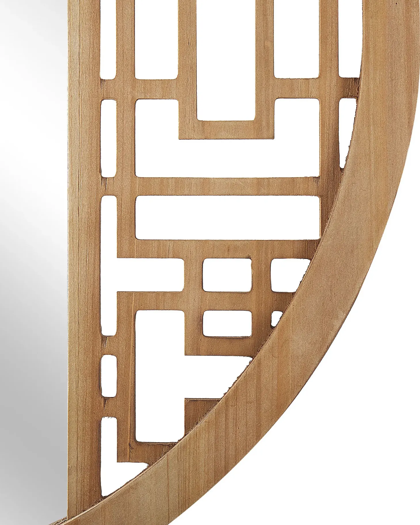 Lustro ścienne FIRMINY 60 cm 60 cm Drewno jodłowe Jasnobrązowy
