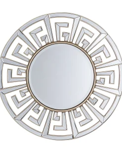 Lustro ścienne FLERS 70 cm 70 cm Metal Złoty