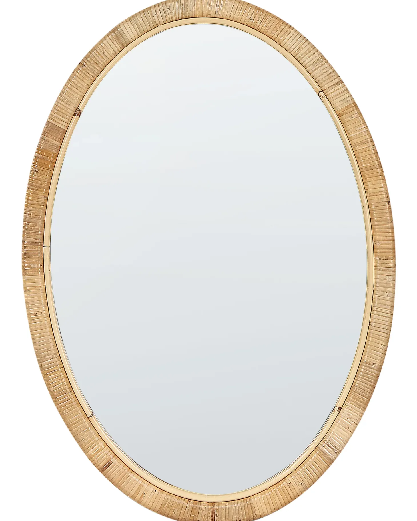 Lustro ścienne FOISSY 50 cm 70 cm Rattan Naturalny
