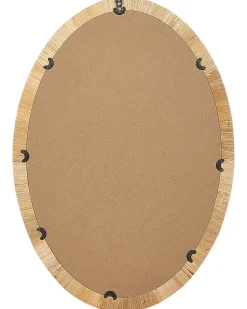 Lustro ścienne FOISSY 50 cm 70 cm Rattan Naturalny
