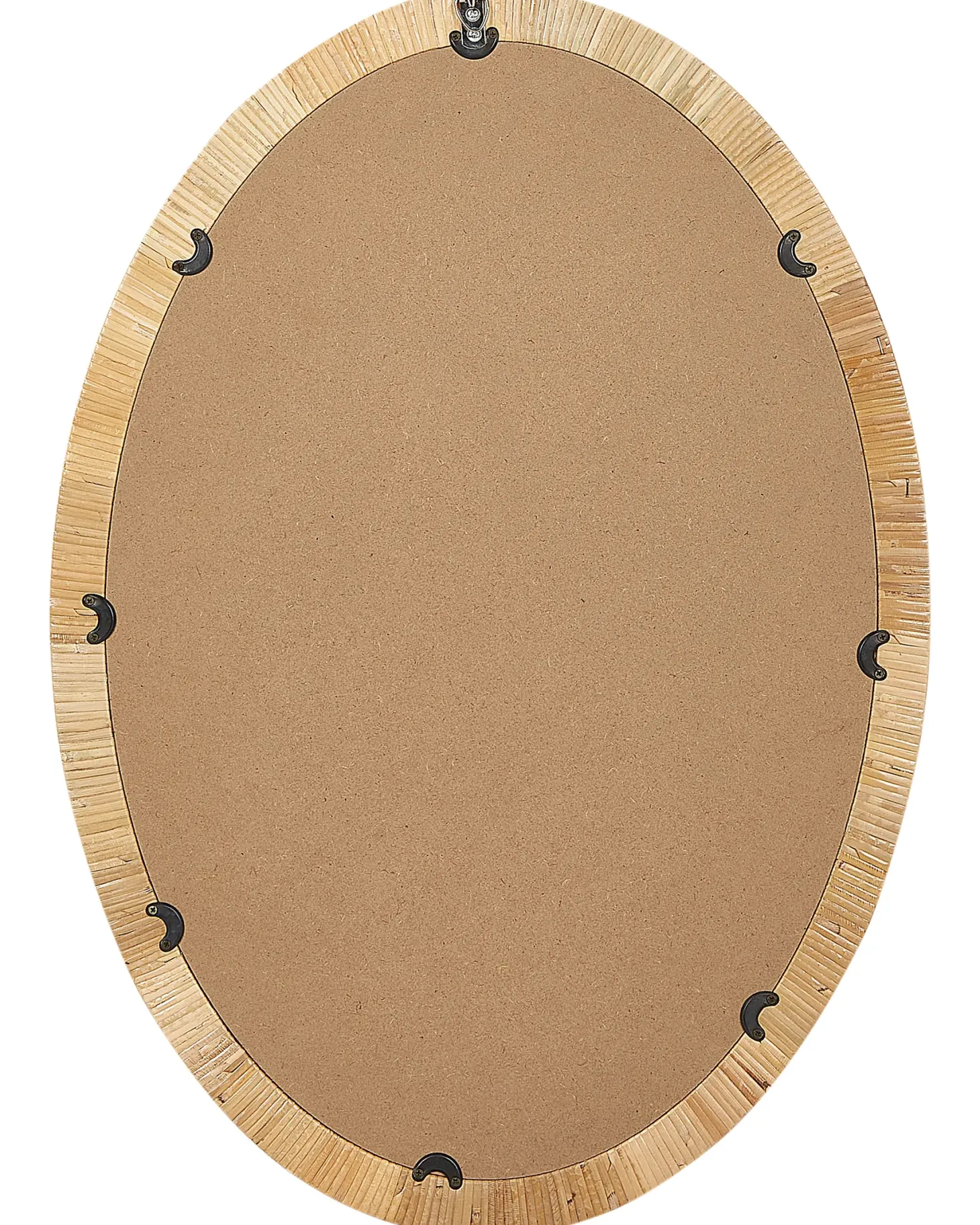 Lustro ścienne FOISSY 50 cm 70 cm Rattan Naturalny