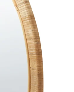 Lustro ścienne FOISSY 50 cm 70 cm Rattan Naturalny