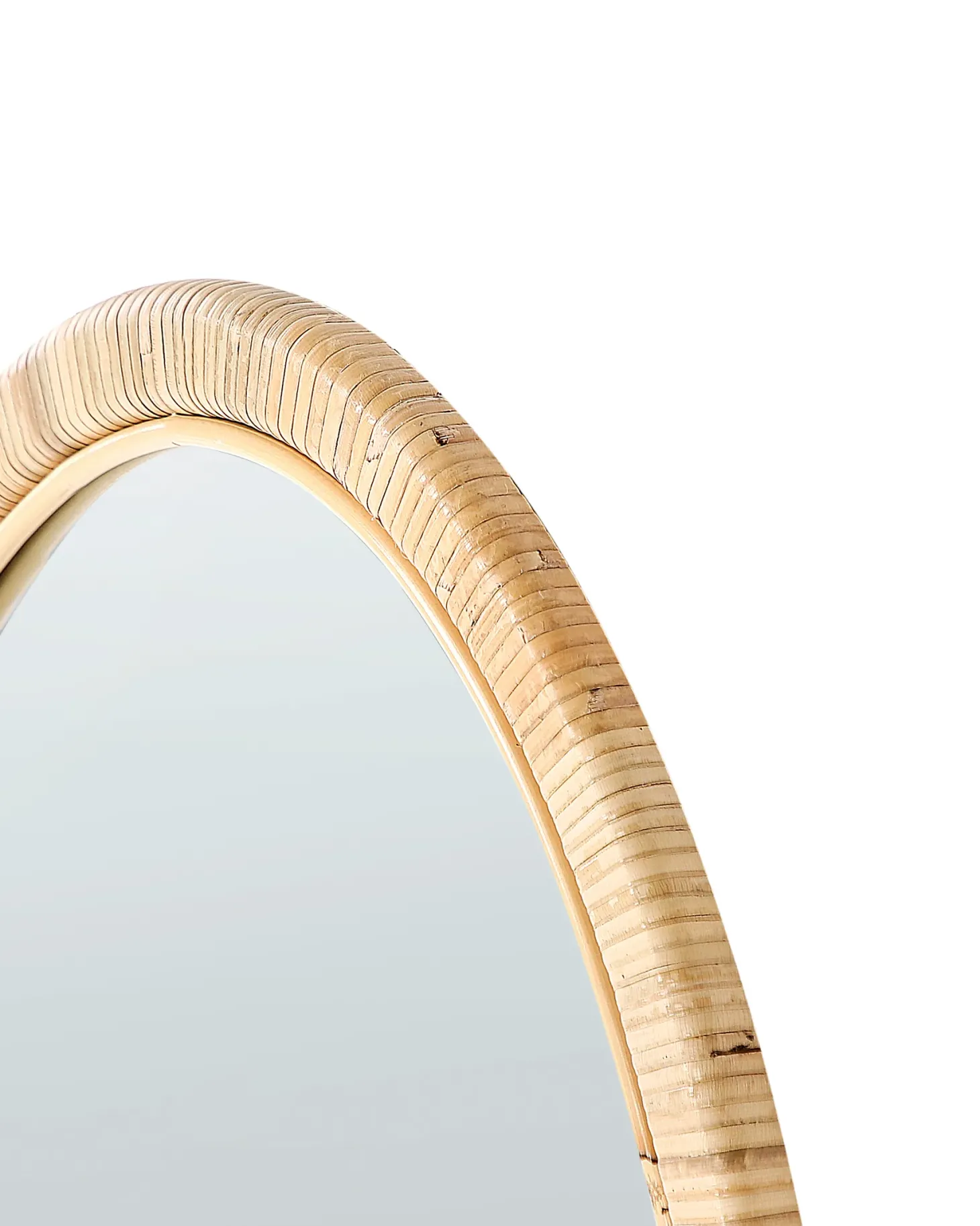 Lustro ścienne FOISSY 50 cm 70 cm Rattan Naturalny