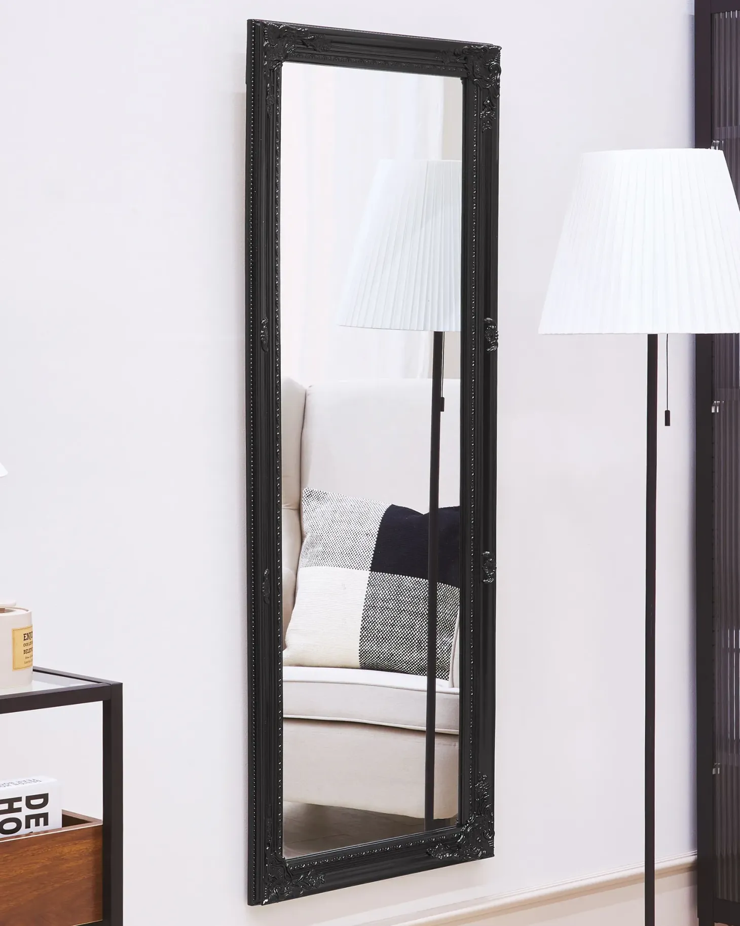 Lustro ścienne FOUGERES 50 cm 130 cm Czarny