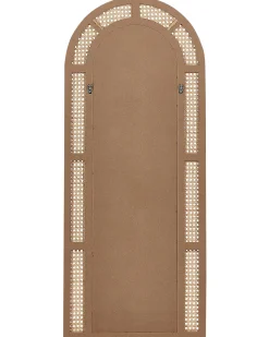 Lustro ścienne FRANEY 50 cm 120 cm Rattan Naturalny