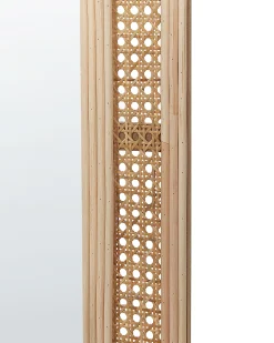 Lustro ścienne FRANEY 50 cm 120 cm Rattan Naturalny