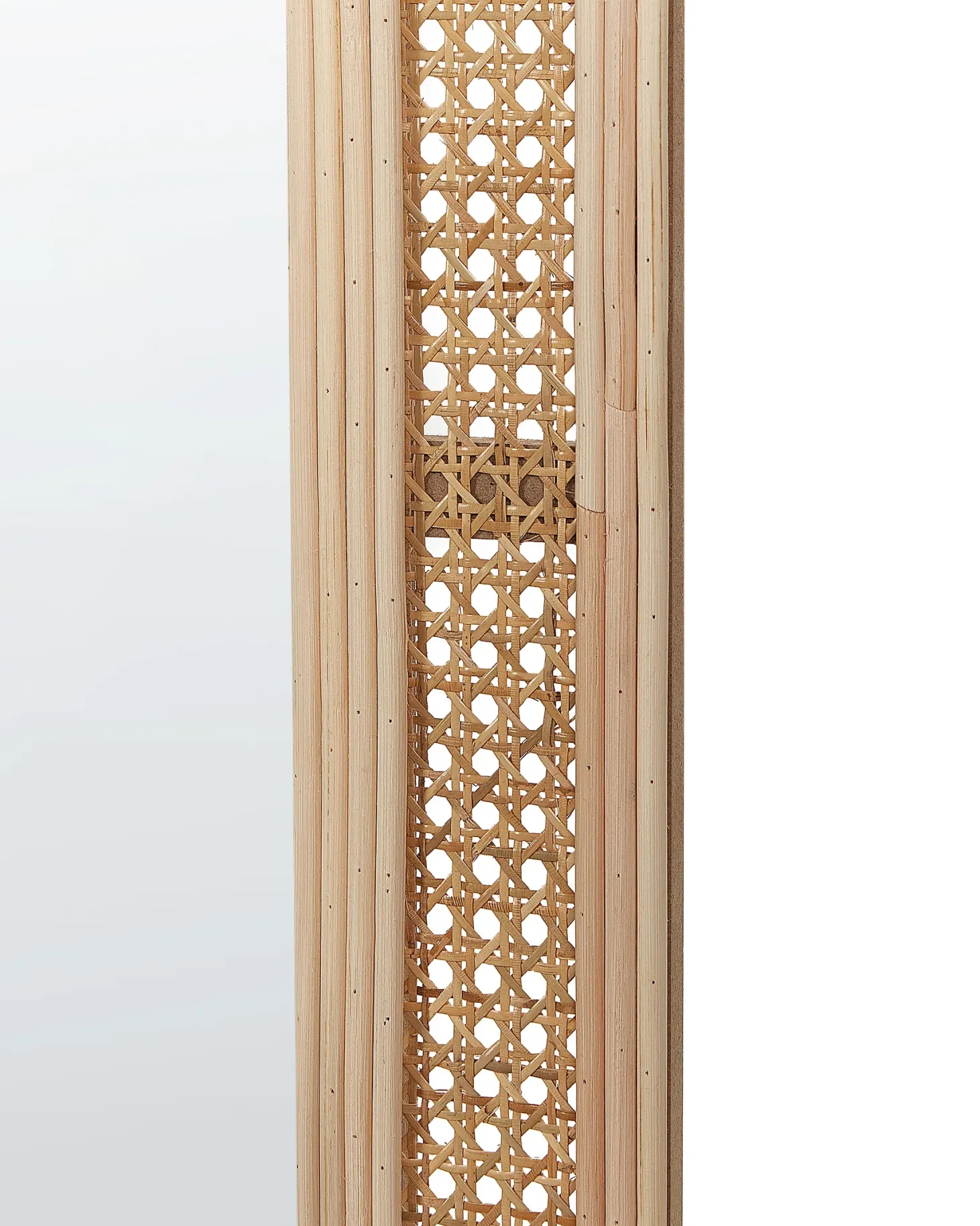 Lustro ścienne FRANEY 50 cm 120 cm Rattan Naturalny