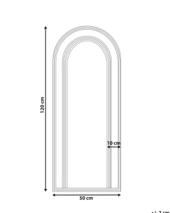Lustro ścienne FRANEY 50 cm 120 cm Rattan Naturalny