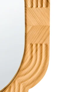 Lustro ścienne FRESVILLE 62 cm 100 cm Drewno sosnowe Jasnobrązowy