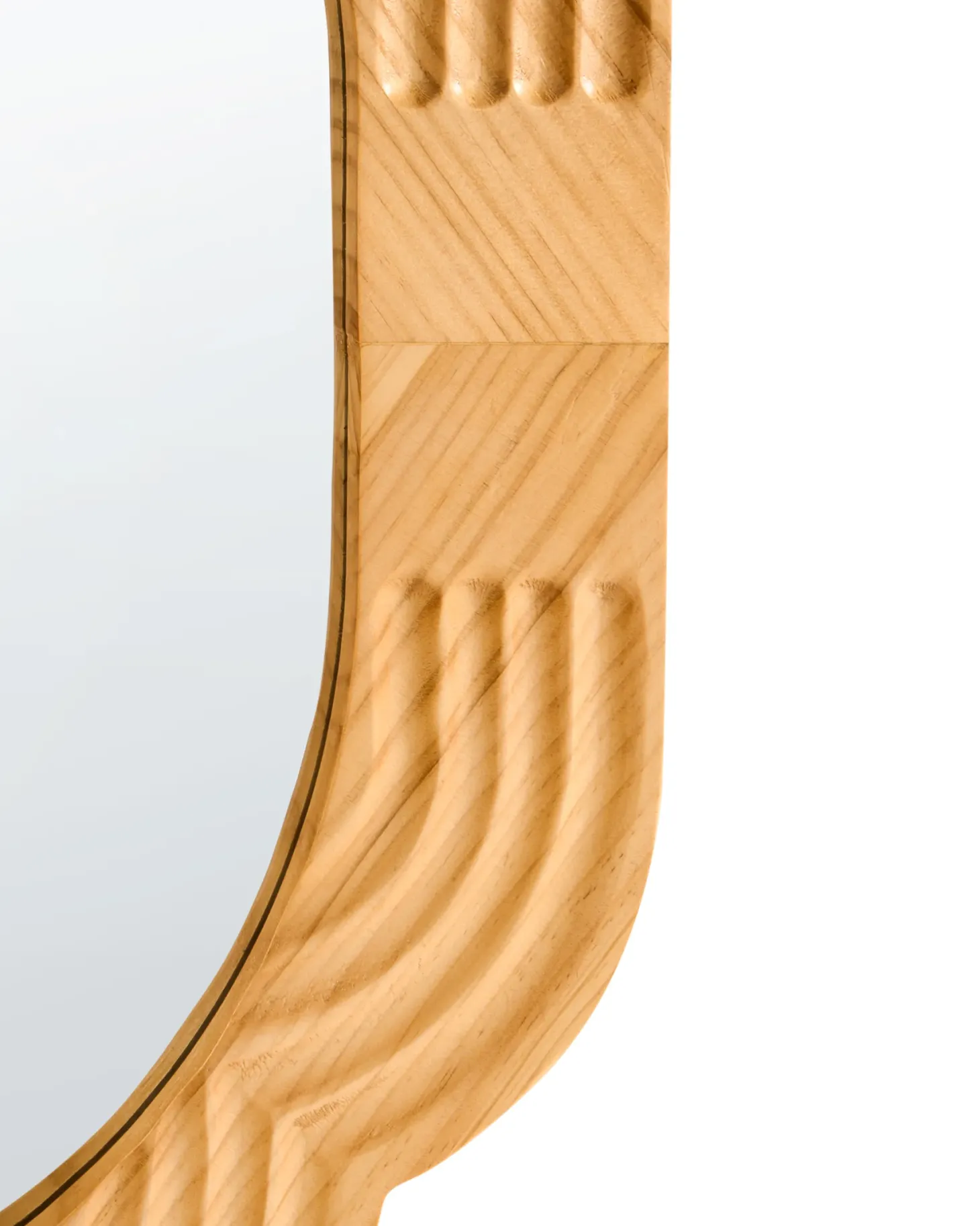Lustro ścienne FRESVILLE 62 cm 100 cm Drewno sosnowe Jasnobrązowy
