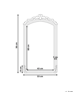 Lustro ścienne GORGES 55 cm 96 cm Metal Złoty