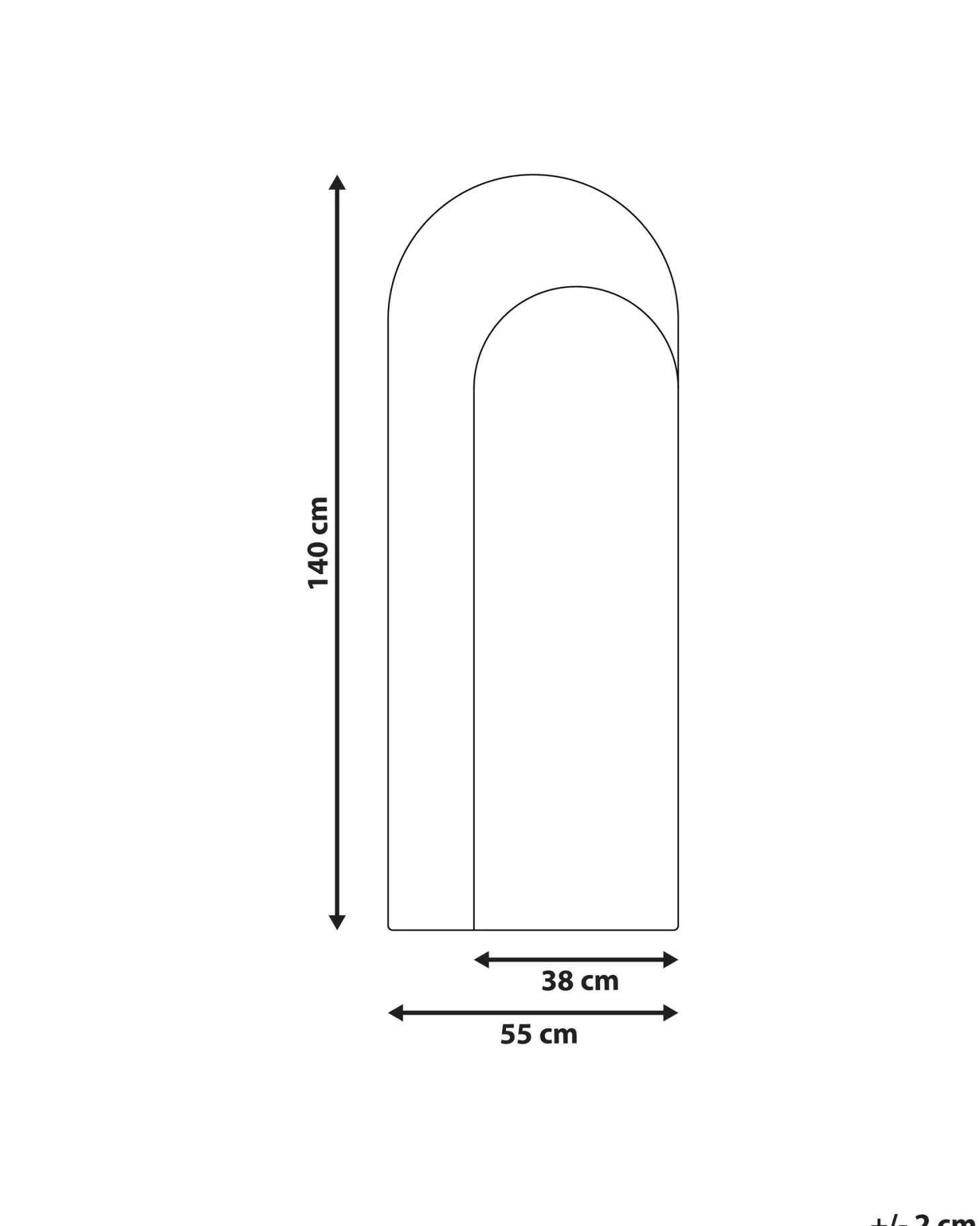 Lustro ścienne GROISES 55 cm 140 cm Pomarańczowy