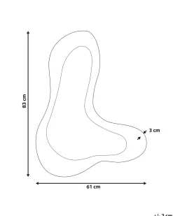 Lustro ścienne GUICLAN 61 cm 83 cm Biały