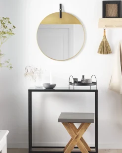 Lustro ścienne GURS 60 cm 60 cm Metal Złoty
