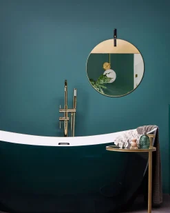 Lustro ścienne GURS 60 cm 60 cm Metal Złoty