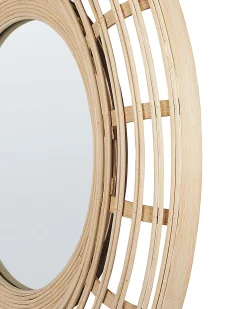 Lustro ścienne HANUA 60 cm 60 cm Bambus Naturalny