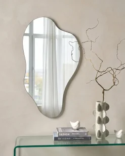 Lustro ścienne HERRY 46 cm 76 cm Srebrny