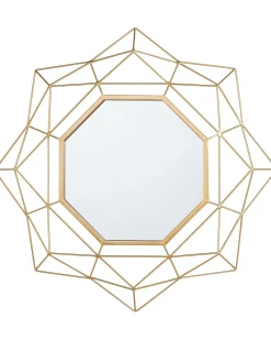 Lustro ścienne HILLION 60 cm 60 cm Metal Złoty