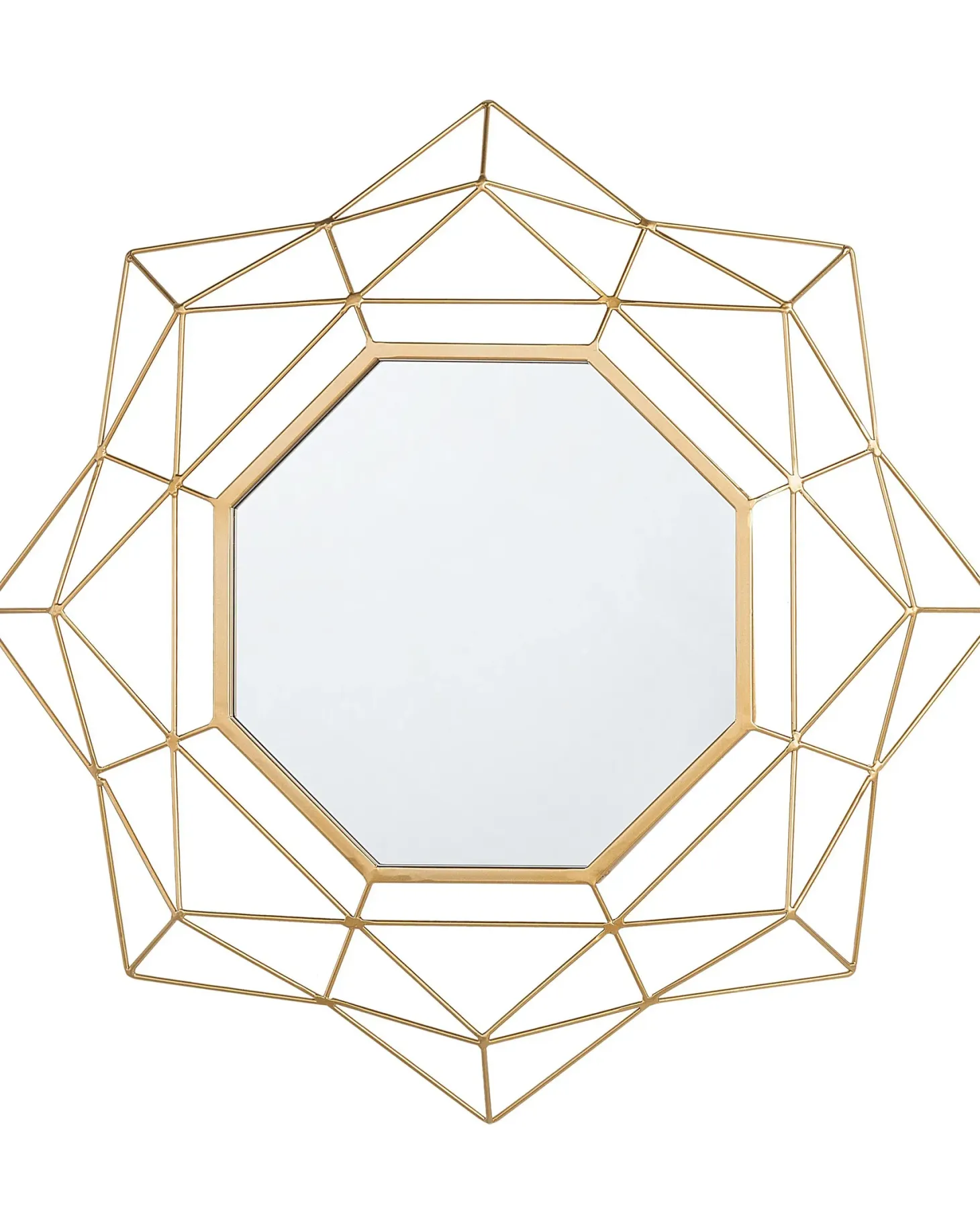 Lustro ścienne HILLION 60 cm 60 cm Metal Złoty