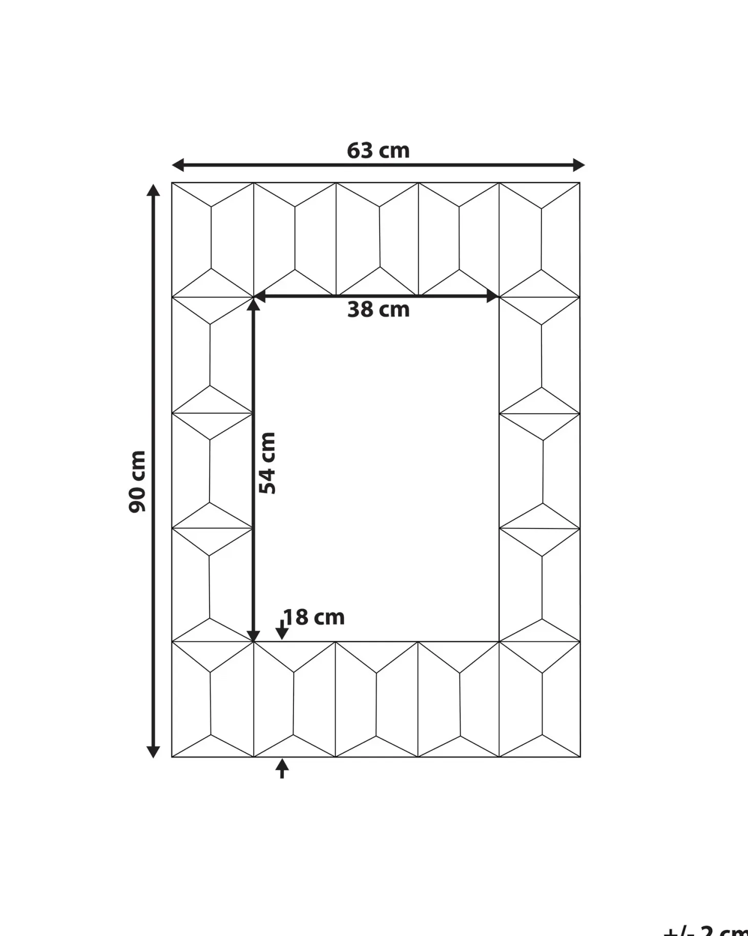 Lustro ścienne HIZOTE 63 cm 90 cm Drewno jodłowe Brązowy