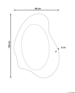 Lustro ścienne HOURTIN 68 cm 100 cm Drewno Brązowy