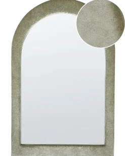 Lustro ścienne HURIEL 60 cm 90 cm Welur Oliwkowy