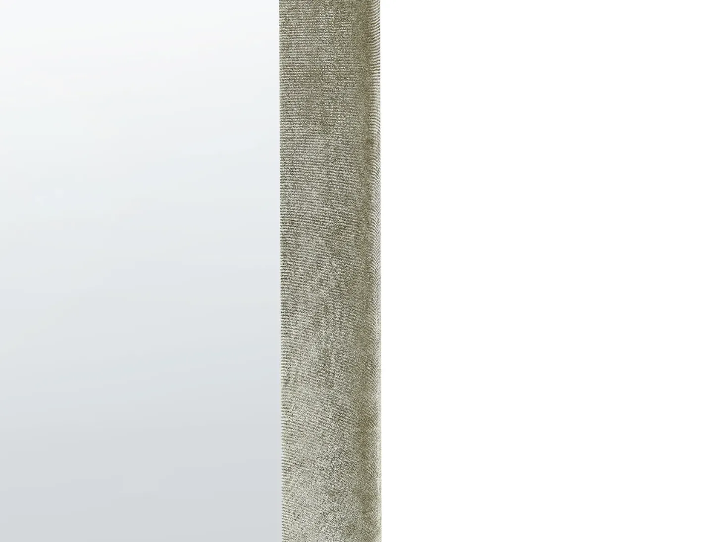 Lustro ścienne HURIEL 60 cm 90 cm Welur Oliwkowy