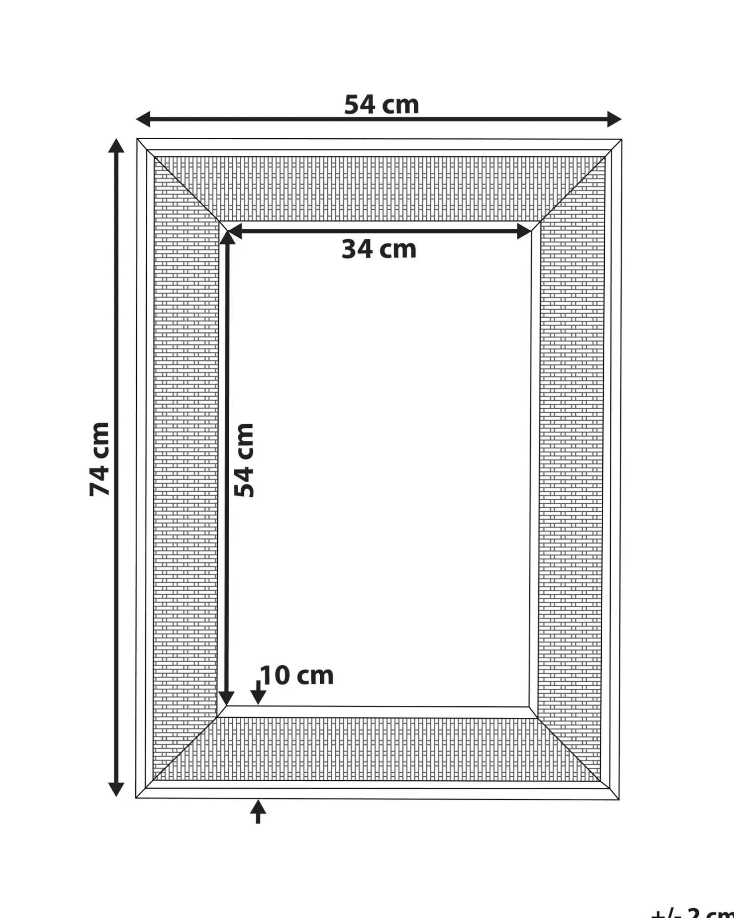Lustro ścienne IGUALA 54 cm 74 cm Bambus Jesion naturalny