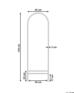 Lustro ścienne JARNAGES 45 cm 145 cm Metal Czarny
