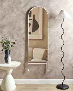 Lustro ścienne JARNAGES 45 cm 145 cm Metal Biały