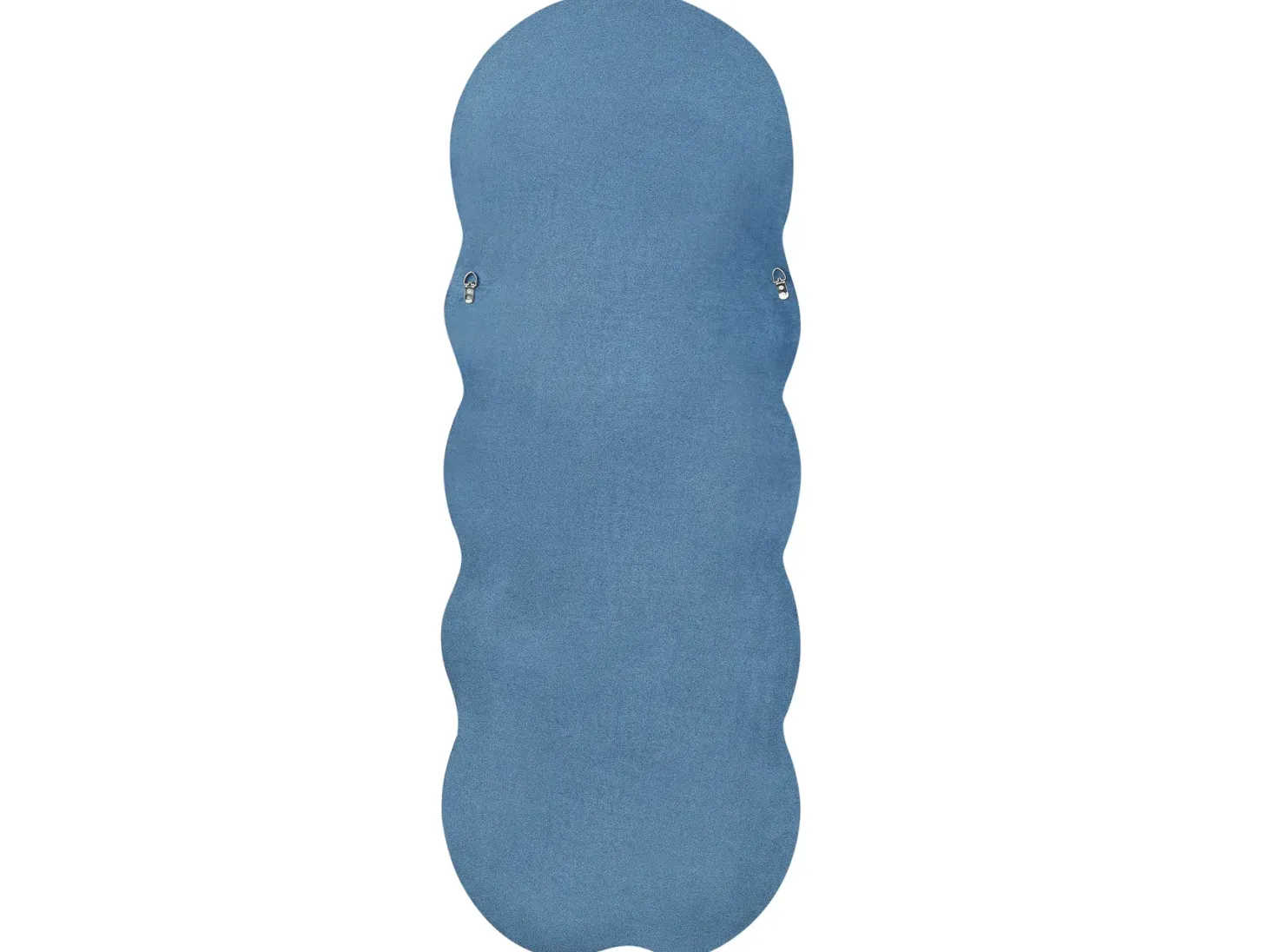 Lustro ścienne LACS 57 cm 160 cm Welur Niebieski