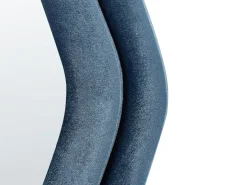 Lustro ścienne LACS 57 cm 160 cm Welur Niebieski
