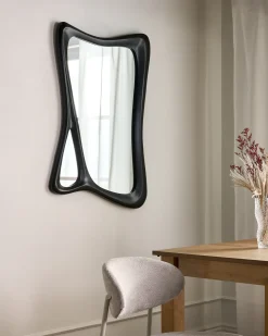 Lustro ścienne LANESTER 70 cm 100 cm Czarny