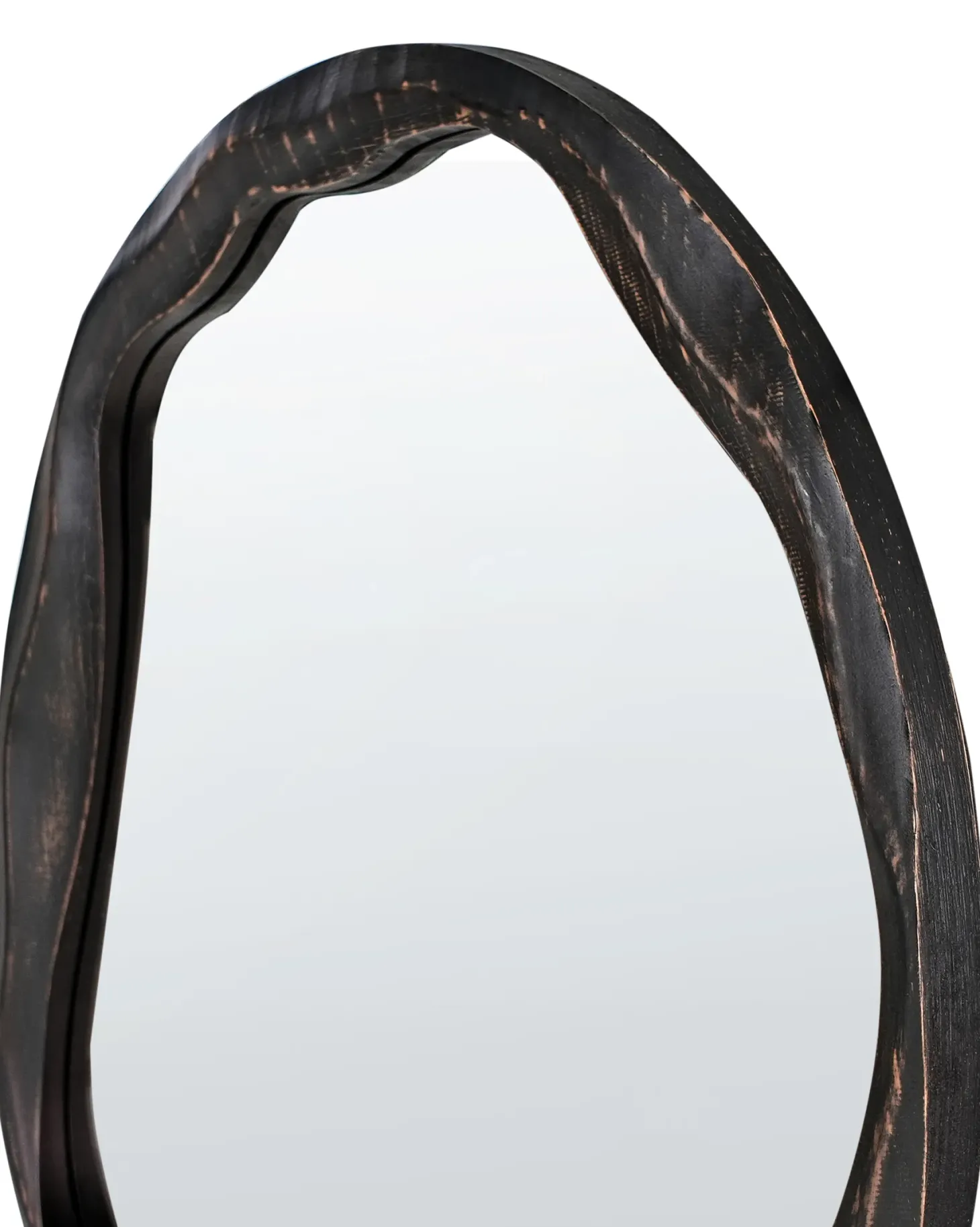 Lustro ścienne LANGON 60 cm 60 cm Drewno sosnowe Ciemnobrązowy