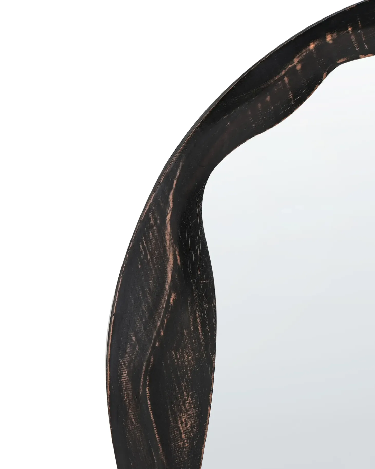 Lustro ścienne LANGON 60 cm 60 cm Drewno sosnowe Ciemnobrązowy