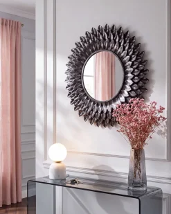 Lustro ścienne LARRAU 70 cm 70 cm Metal Srebrny