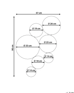 Lustro ścienne LAXOU 57 cm 90 cm Miedziany