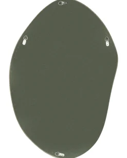 Lustro ścienne LENAX 59 cm 90 cm Welur Oliwkowy
