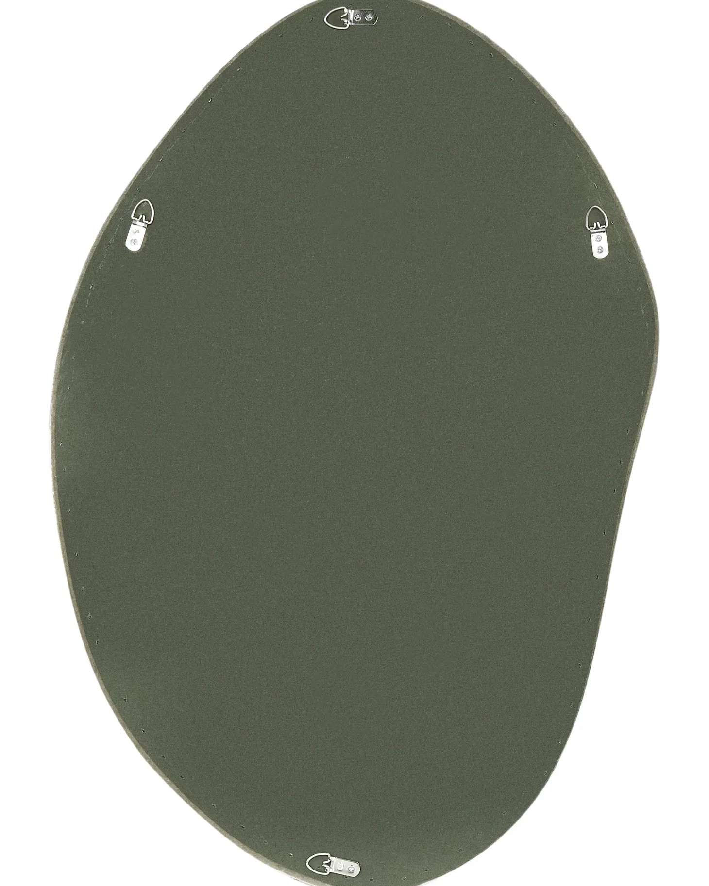 Lustro ścienne LENAX 59 cm 90 cm Welur Oliwkowy