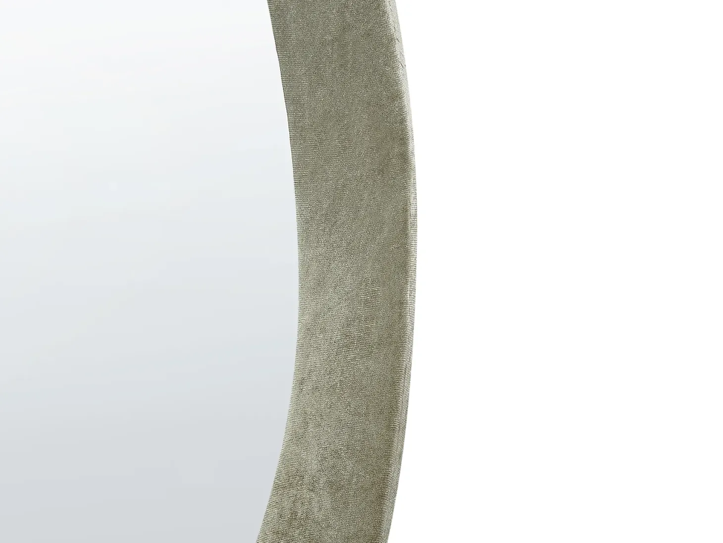 Lustro ścienne LENAX 59 cm 90 cm Welur Oliwkowy
