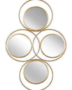 Lustro ścienne LESCAR 50 cm 80 cm Metal Złoty